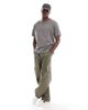Another Influence Another Influence 2 pack boxy fit t-shirts in dark gray & stone - 2