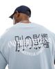 Another Influence Another Influence boxy logo print t-shirt in blue - 3