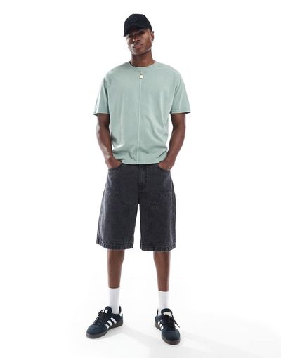 Another Influence Another Influence carpenter jorts in washed black