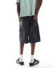 Another Influence Another Influence carpenter jorts in washed black - 4