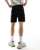 Another Influence Another Influence cotton twill cargo shorts in black - 2