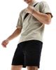 Another Influence Another Influence cotton twill cargo shorts in black - 4