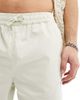 Another Influence Another Influence cotton twill chino shorts in off white - 4