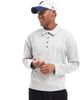 Another Influence Another Influence half button rugby sweat in gray - 1