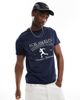 Another Influence Another Influence los angeles running club relaxed fit t-shirt in deep blue-Navy - 1