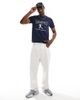 Another Influence Another Influence los angeles running club relaxed fit t-shirt in deep blue-Navy - 3
