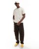 Another Influence Another Influence oversized utility T-shirt in stone-Neutral - 3