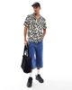 Another Influence Another Influence short sleeve printed revere collar shirt in white - 2