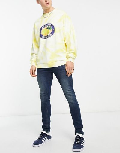 Another Influence Another Influence skinny fit jeans in dark blue-Navy