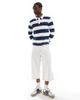 Another Influence Another Influence striped rugby long sleeve t-shirt in blue-Multi - 3