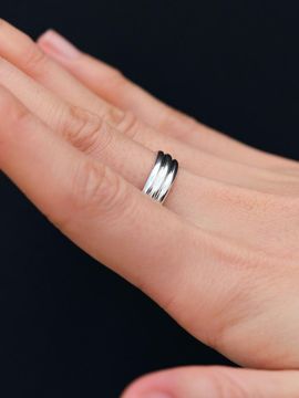 Another Layer Interconnected Triple Sterling Silver Ring