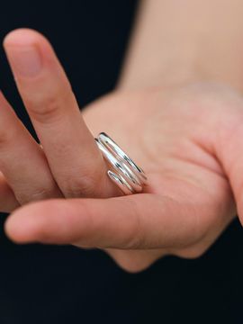 Another Layer Layered Statement Silver925 Ring