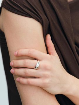 Another Layer Overlapping Layered Silver925 Ring