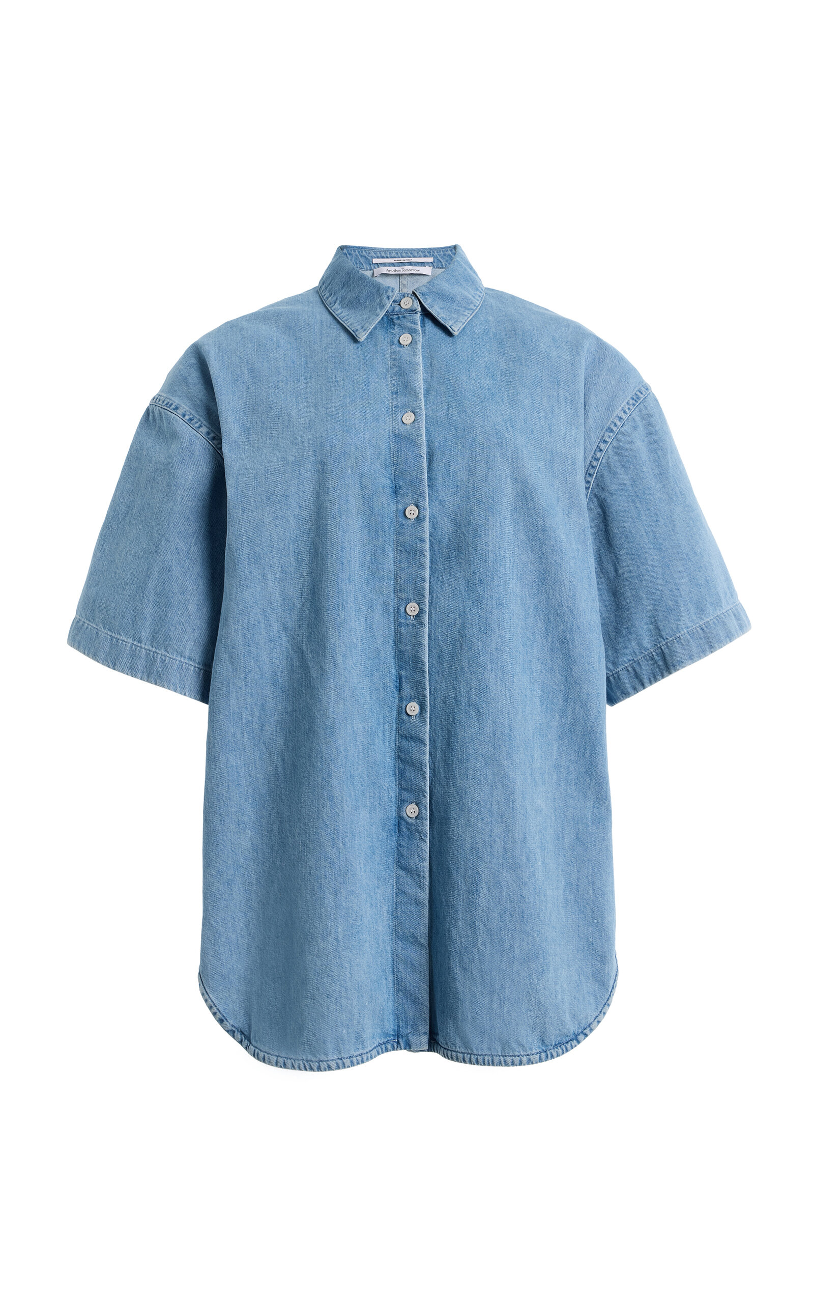 Another Tomorrow Another Tomorrow Chambray Cotton Shirt