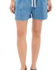 Another Tomorrow Another Tomorrow Chambray Drawstring Shorts Light Blue Wash - 1