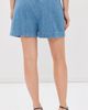 Another Tomorrow Another Tomorrow Chambray Drawstring Shorts Light Blue Wash - 3