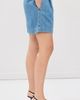 Another Tomorrow Another Tomorrow Chambray Drawstring Shorts Light Blue Wash - 4