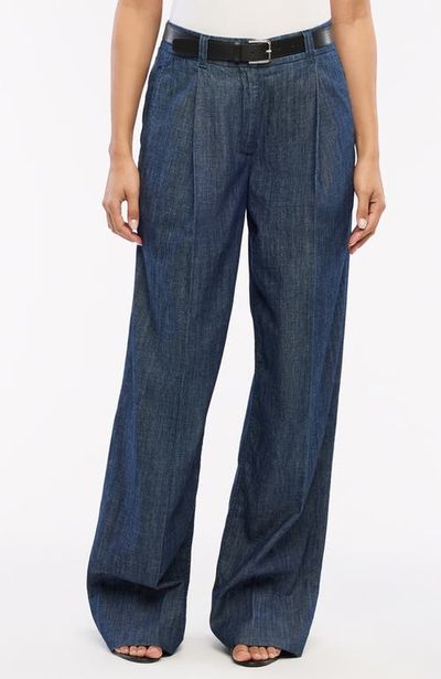 Another Tomorrow Another Tomorrow Chambray Relaxed Wide Leg Pant
