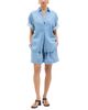 Another Tomorrow Another Tomorrow Chambray Short Sleeve Shirt - 2
