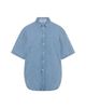 Another Tomorrow Another Tomorrow Chambray Short Sleeve Shirt - 6