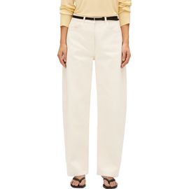 Another Tomorrow Another Tomorrow Curved Denim Pant | Ecru 