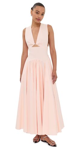Another Tomorrow Another Tomorrow Cutout Circle Dress Quartz