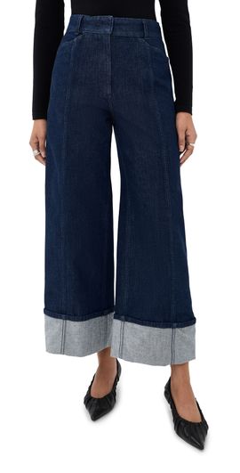 Another Tomorrow Another Tomorrow Denim Cuff Pants Rinsed