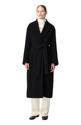 Another Tomorrow Another Tomorrow Double Breasted Wrap Coat