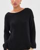 Another Tomorrow Another Tomorrow Draped Knit Sweater Black - 2