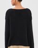 Another Tomorrow Another Tomorrow Draped Knit Sweater Black - 3