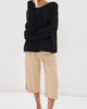 Another Tomorrow Another Tomorrow Draped Knit Sweater Black - 5