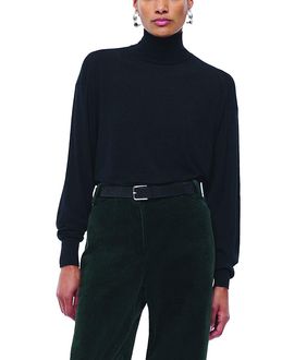 Another Tomorrow Another Tomorrow Featherweight Turtleneck Top