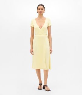 Another Tomorrow Another Tomorrow Fluid Wrap Dress