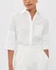 Another Tomorrow Another Tomorrow French Cuff Blouse White - 2