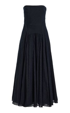 Another Tomorrow Another Tomorrow Gingham Maxi Dress