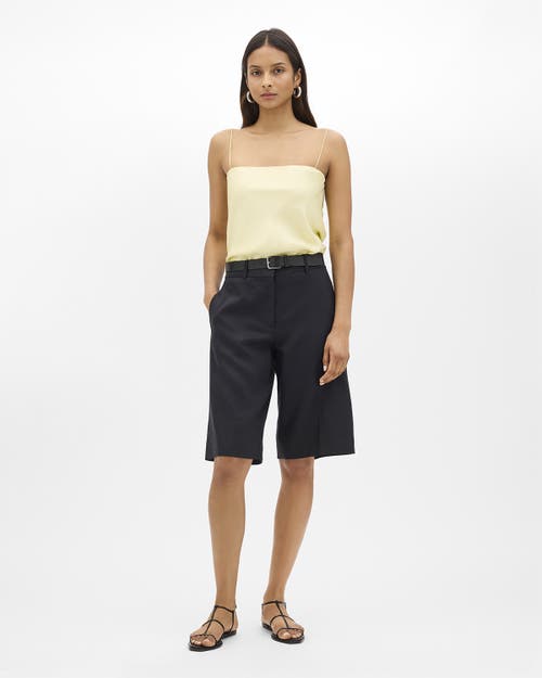 Another Tomorrow Another Tomorrow Linen Bermuda Pant