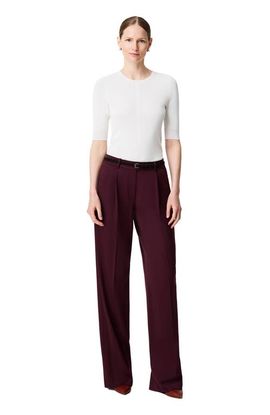 Another Tomorrow Another Tomorrow Relaxed Wide Leg Pant | Magenta