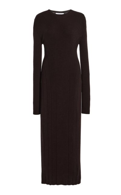 Another Tomorrow Another Tomorrow Ribbed Wool Dress