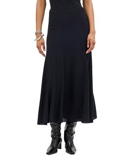 Another Tomorrow Another Tomorrow Seamed Flare Skirt