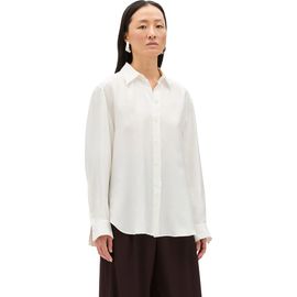 Another Tomorrow Another Tomorrow Silk Pleat Back Shirt