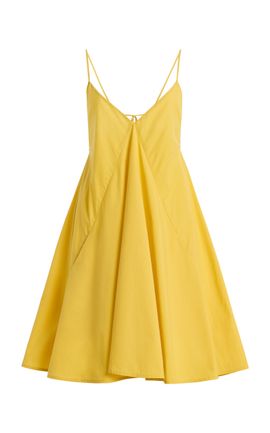 Another Tomorrow Another Tomorrow Sun Flared Cotton Maxi Dress