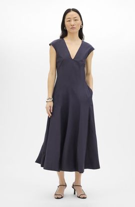 Another Tomorrow Another Tomorrow V Neck Day Dress