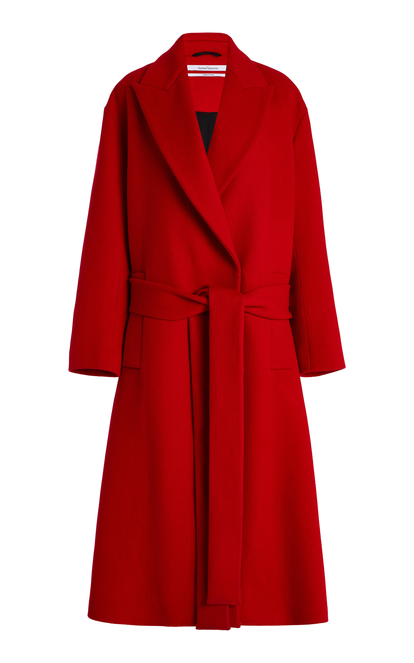 Another Tomorrow Another Tomorrow Wrapped Cashmere Coat Red XS/S