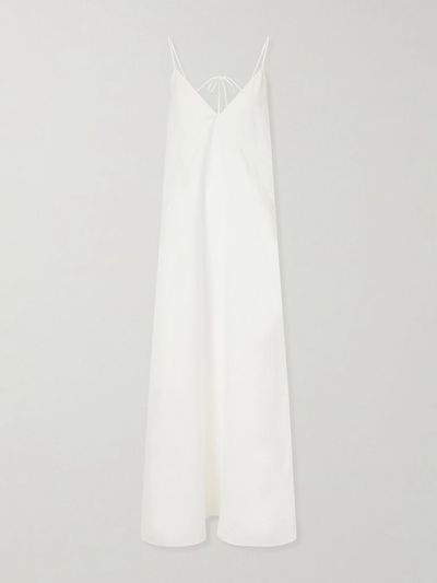 ANOTHER TOMORROW Linen-canvas maxi dress