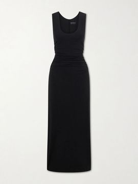 ANOTHER TOMORROW Ruched stretch-jersey maxi dress