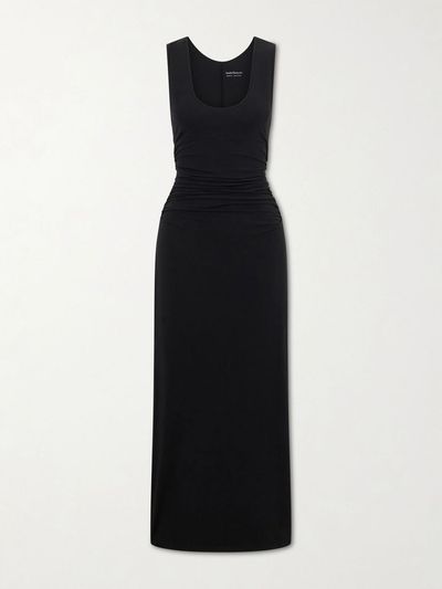 ANOTHER TOMORROW Ruched stretch-jersey maxi dress