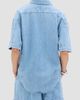 Another Tomorrow Women's Chambray Short Sleeve Shirt - 4