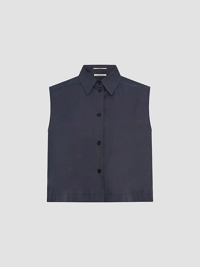 Another Tomorrow Women's Cropped Sleeveless Shirt