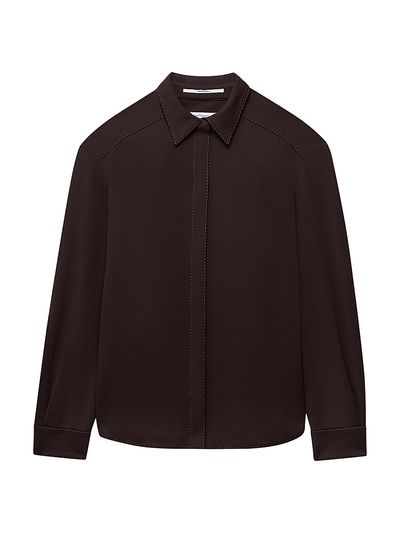 Another Tomorrow Women's Fluid Jersey Blouse Top