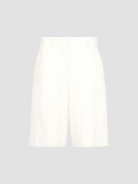 Another Tomorrow Women's Gingham Bermuda Shorts